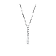 N-1314/42 - 925 Sterling silver necklace with crystal.