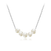 N-1349 - 925 Sterling silver necklace with fresh water pearl.