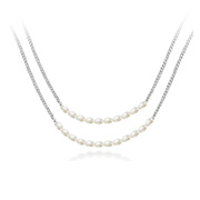 N-1447 - 925 Sterling silver necklace with fresh water pearl.