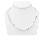 N-1888/42 - 925 Sterling silver necklace with synthetic pearl.