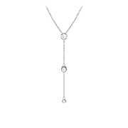 N-2142 - 925 Sterling silver necklace with cubic zircon.