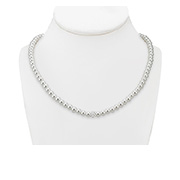 N-2319/42 - 925 Sterling silver necklace with synthetic pearl.