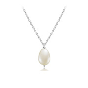 N-2332 - 925 Sterling silver necklace with fresh water pearl.