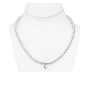 N-2334/42 - 925 Sterling silver necklace with synthetic pearl.