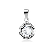 P-1388 - 925 Sterling silver pendant with crystal.