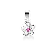P-1667 - 925 Sterling silver pendant with crystal.