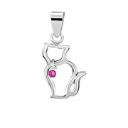 P-1786 - 925 Sterling silver pendant with crystal.