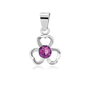 P-1814 - 925 Sterling silver pendant with crystal.