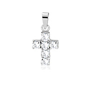 P-1886 - 925 Sterling silver pendant with crystal.
