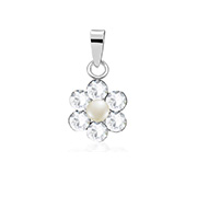 P-2174 - 925 Sterling silver pendant with crystal.