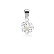 P-280 - 925 Sterling silver pendant with crystal.