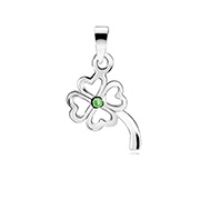P-680 - 925 Sterling silver pendant with crystal.