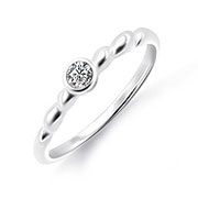 RI-1115 - 925 Sterling silver ring with cubic zircon.