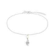 BL-685 - 925 Sterling silver bracelet with synthetic pearl.