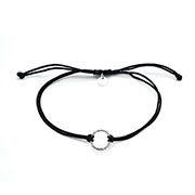 BL-8198 - Cord bracelet with 925 Sterling silver.