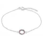 BL-931 - 925 Sterling silver bracelet with crystals.