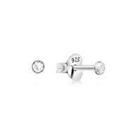 AS-020 - 925 Sterling silver stud with crystals.
