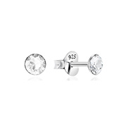 E-094 - 925 Sterling silver stud with crystals.