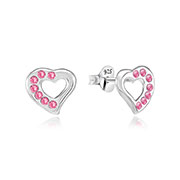 E-11853 - 925 Sterling silver stud with crystals.