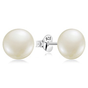 E-12435/1 - 925 Sterling silver stud with fresh water pearl.