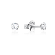 E-12483 - 925 Sterling silver stud with crystals.