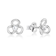 E-12781 - 925 Sterling silver stud with crystals.