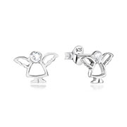 E-13264 - 925 Sterling silver stud with crystals.