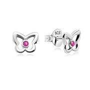 E-13473 - 925 Sterling silver stud with crystals.