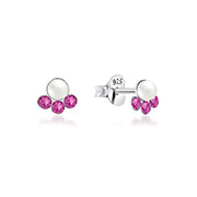 E-13737 - 925 Sterling silver stud with crystals.