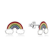 E-14061 - 925 Sterling silver stud with Enamel color.