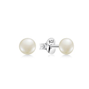 E-14499/1 - 925 Sterling silver stud with fresh water pearl.