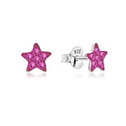 E-14526 - 925 Sterling silver stud with multi crystals.