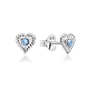 E-14825 - 925 Sterling silver stud with crystals.