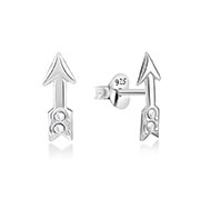 E-14875 - 925 Sterling silver stud with crystals.