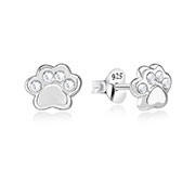 E-14905 - 925 Sterling silver stud with crystals.