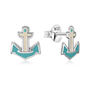 E-14913 - 925 Sterling silver stud with Enamel color.