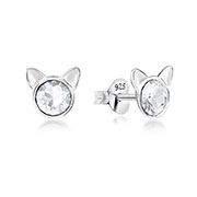 E-15011 - 925 Sterling silver stud with crystals.