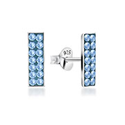 E-15040 - 925 Sterling silver stud with multi crystals.
