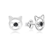 E-15328 - 925 Sterling silver stud with crystals.