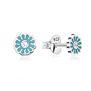 E-15418 - 925 Sterling silver stud with Enamel color.