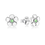 E-15451 - 925 Sterling silver stud with crystals.
