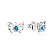 E-15494 - 925 Sterling silver stud with crystals.