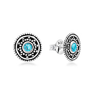 E-15496 - 925 Sterling silver stud with crystals.