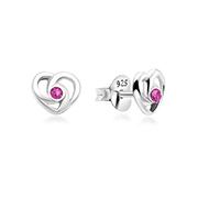 E-15505 - 925 Sterling silver stud with crystals.