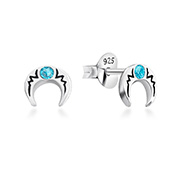 E-15565 - 925 Sterling silver stud with crystals.