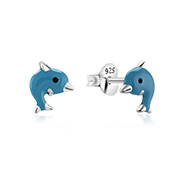 E-15580 - 925 Sterling silver stud with Enamel color.