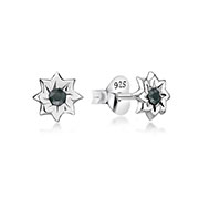 E-15630 - 925 Sterling silver stud with crystals.