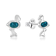 E-15641 - 925 Sterling silver stud with multi crystals.