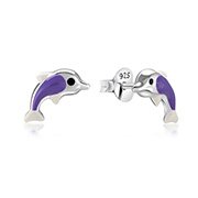 E-15665 - 925 Sterling silver stud with Enamel color.