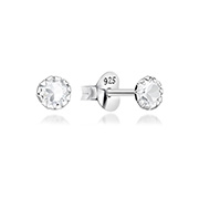 E-1590 - 925 Sterling silver stud with crystals.